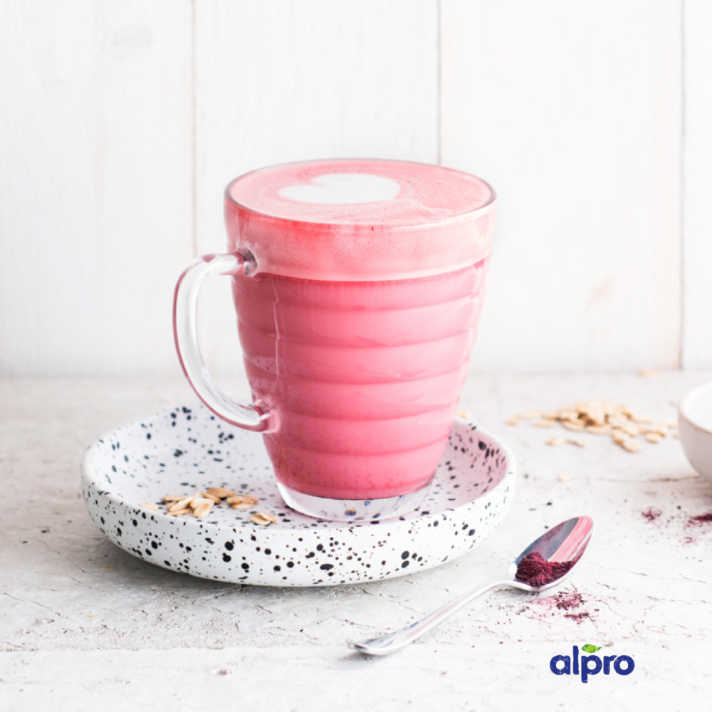 Pink oat latte with beetroot